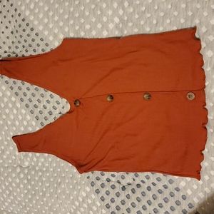 Orange crop top in size medium